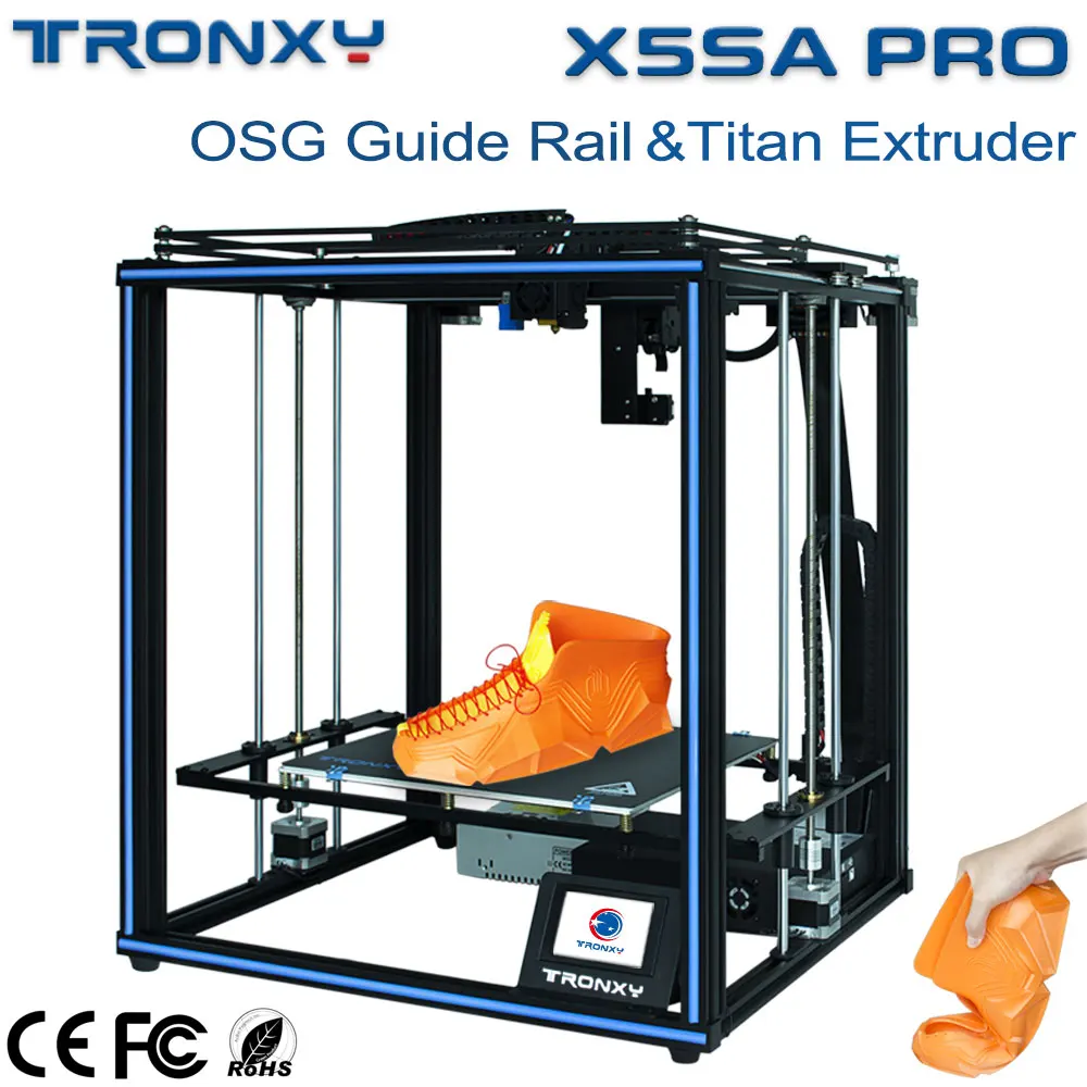 

Tronxy 3D Printer DIY X5SA Pro Kit OSG Guide Rail Titan Extruder TPU Filaments High Precision Auto Level Large Printing Size FDM