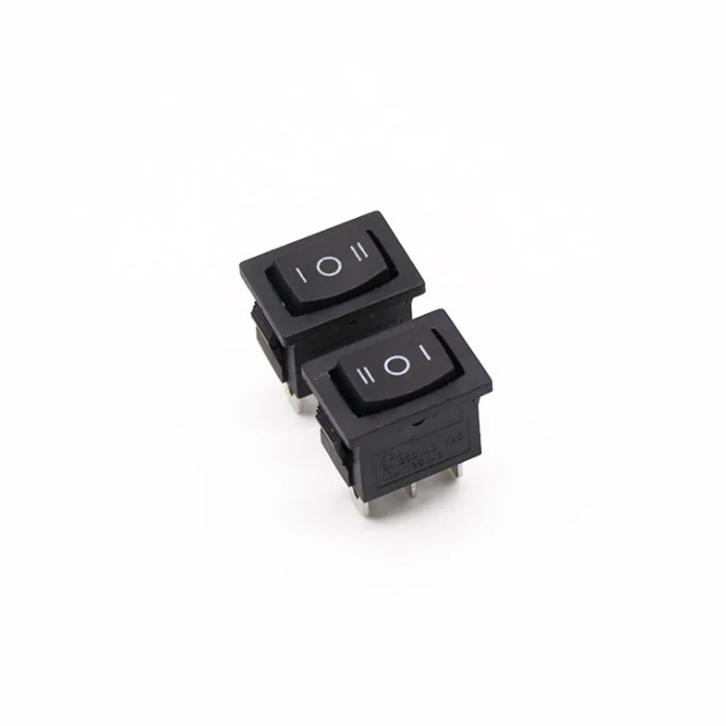 1 шт. KCD1 Мини Черный 3 Pin/6 pin ВКЛ/ВЫКЛ/вкл кулисный переключатель AC 6A/250V10A/125 В - Цвет: 3 pin On - Off - On