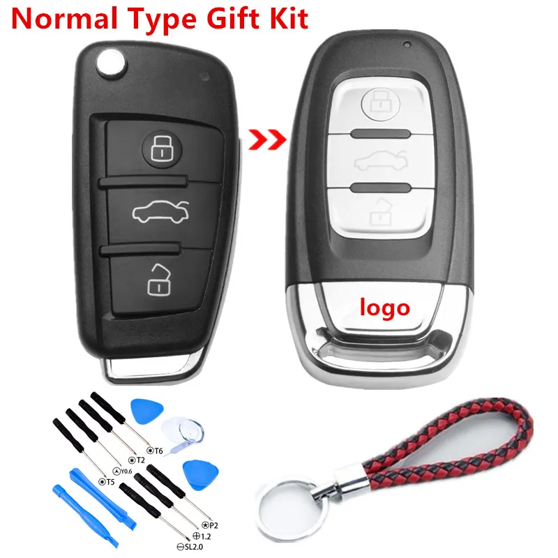 araba modifiye uzaktan anahtar kabuk yukseltme anahtarsiz akilli anahtar durumda audi a3 a4 a6 a8 tt q2 q3 q5 q7 s3 r3 a7 rs3 uzaktan anahtar kapak key shell aliexpress
