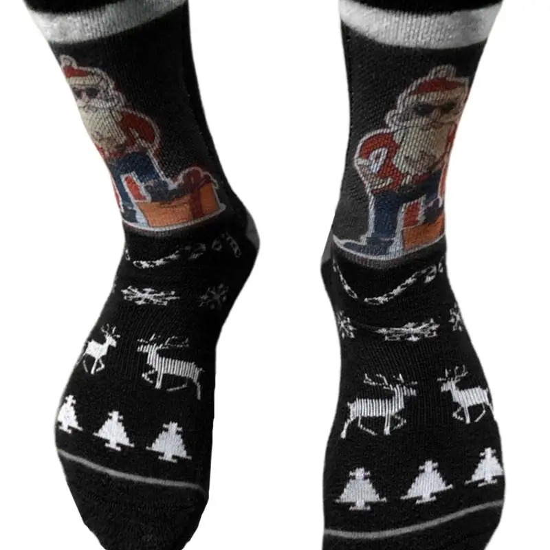 Cartoon Cotton Christmas Printed Socks Fashion Wild Winter Casual Adults Sock