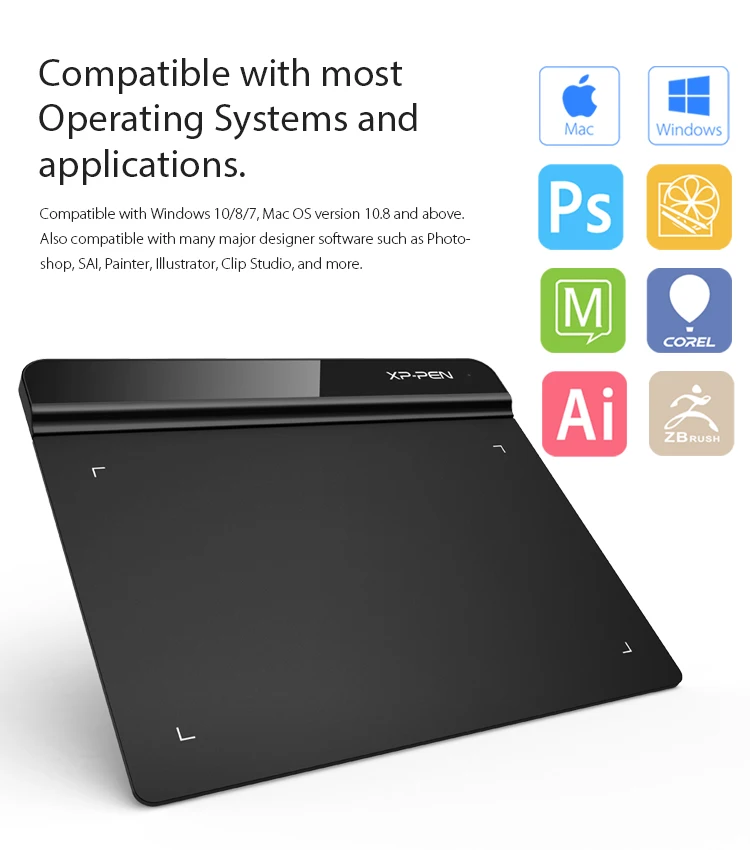8192 Nível Tablet gráfico para desenho, OSU, suporte Windows, Mac, Digital