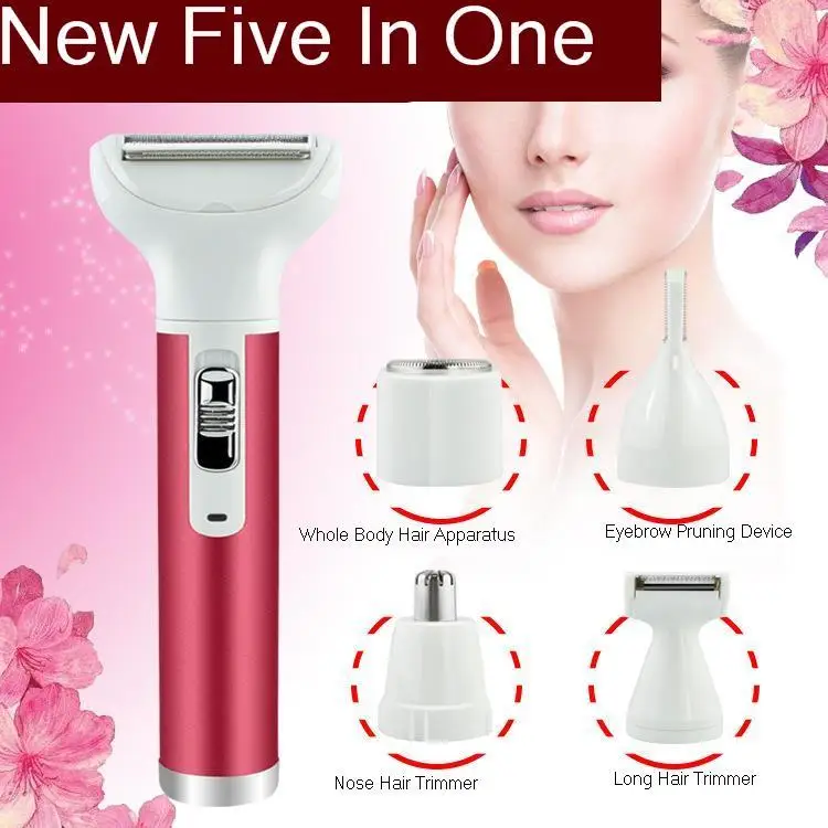 

5 in 1 Epilator Female Eyebrow Trimmer Epilator Shaver For Hair Removal Epilator Face depilador Female Bikini Depilatory