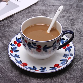 

Large Nordic Cup Creative Modern Ceramic Cup High Quality with Spoon Kubki Do Kawy I Herbaty Afternoon Coffee Tea Cup SC MM60BYD