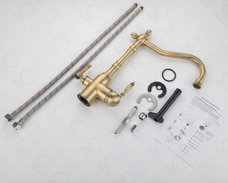 bronze 3 way water filter taps 2