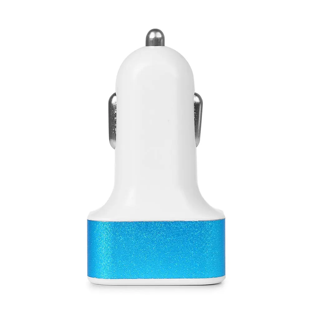 3 порта USB 1A 2A 2.1A 5 Вт автомобильное зарядное устройство мини для смартфона - Название цвета: Blue