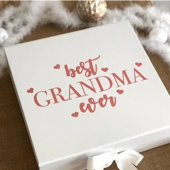 

Personalised Best Person Ever Gift Box with Ribbon Tie, Love Heart Design Present Box, Keepsake Box, Birthday Christmas Gift Box