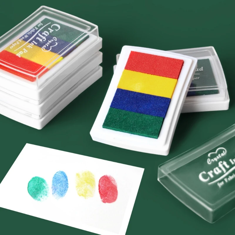colores DIY 8almohadillas de tinta de dedo de colores almohadillas de tinta lavables arco iris almohadilla de tinta fabricación de tarjetas álbumes de recortes 1007 