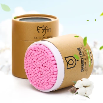 

200/100pcs Double Head Bamboo Cotton Swab Wood Sticks Soft Cotton Buds Cleaning Of Nose And Ears Tampons Microbrush Health Care