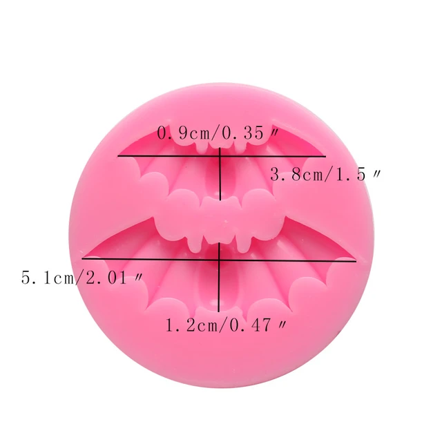 Halloween Denevér Fondant Penész Epoxi Torta Szilikon Diy Sütés Dekoráció Fehér Rózsaszín - Image 5