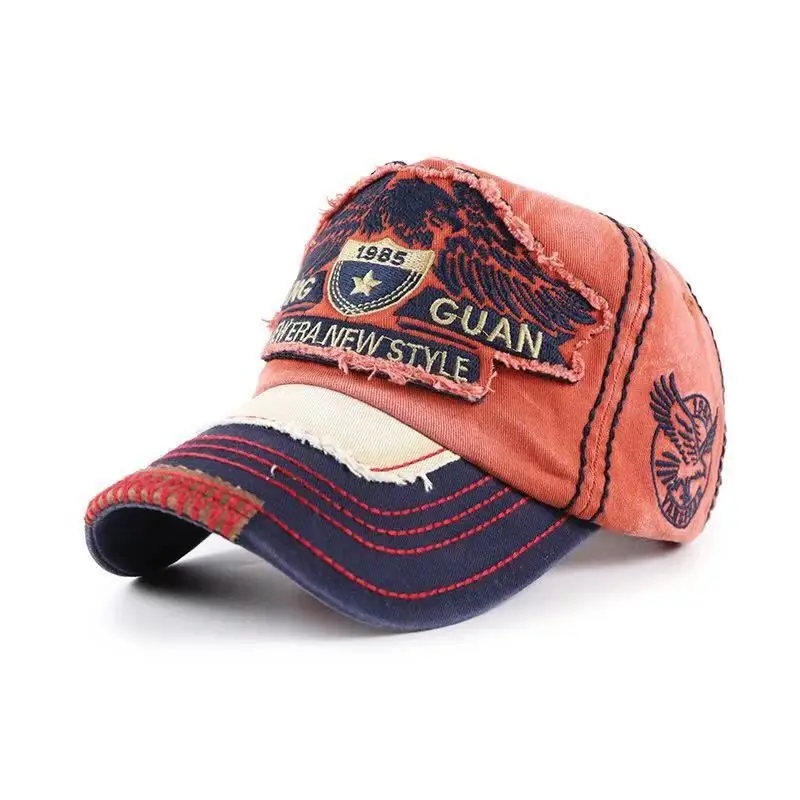 Бейсбольная кепка Borduren snapback hoed voor Весна mannen vrouwen Katoen повседневные сетчатые кепки Хип-Хоп Кепка унисекс pet groothandel - Цвет: Мандарин