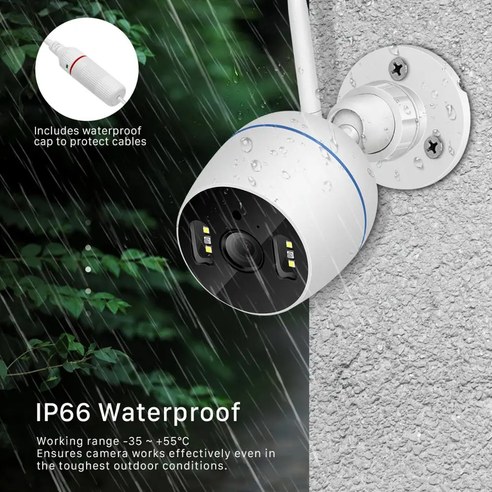 Водонепроницаемая IP камера видеонаблюдения 2 МП 1080P Wi Fi|Камеры видеонаблюдения| |