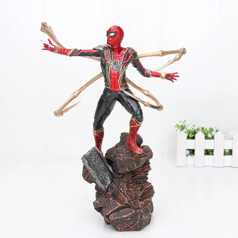 Мстители эндшпиль фигурка танос Железный человек паук Коралл Дэнверс Локи Черная пантера доктор странная статуя ко Железный студии игрушки - Цвет: new spiderman nobox