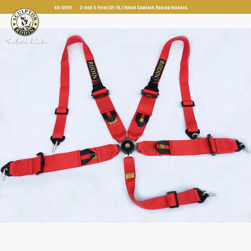 3 Inch 5 point  Car Auto Racing Sport Seat Belt Safety  Racing Harness 2+3 aluminum buckle 5 point authentication