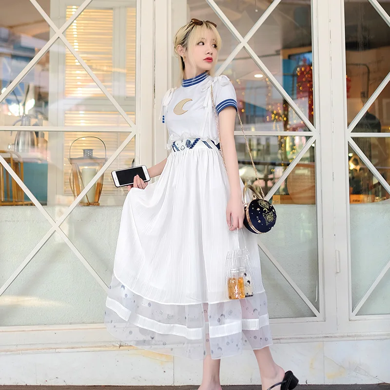 

Sailor Moon white dress daily set cosplay costume