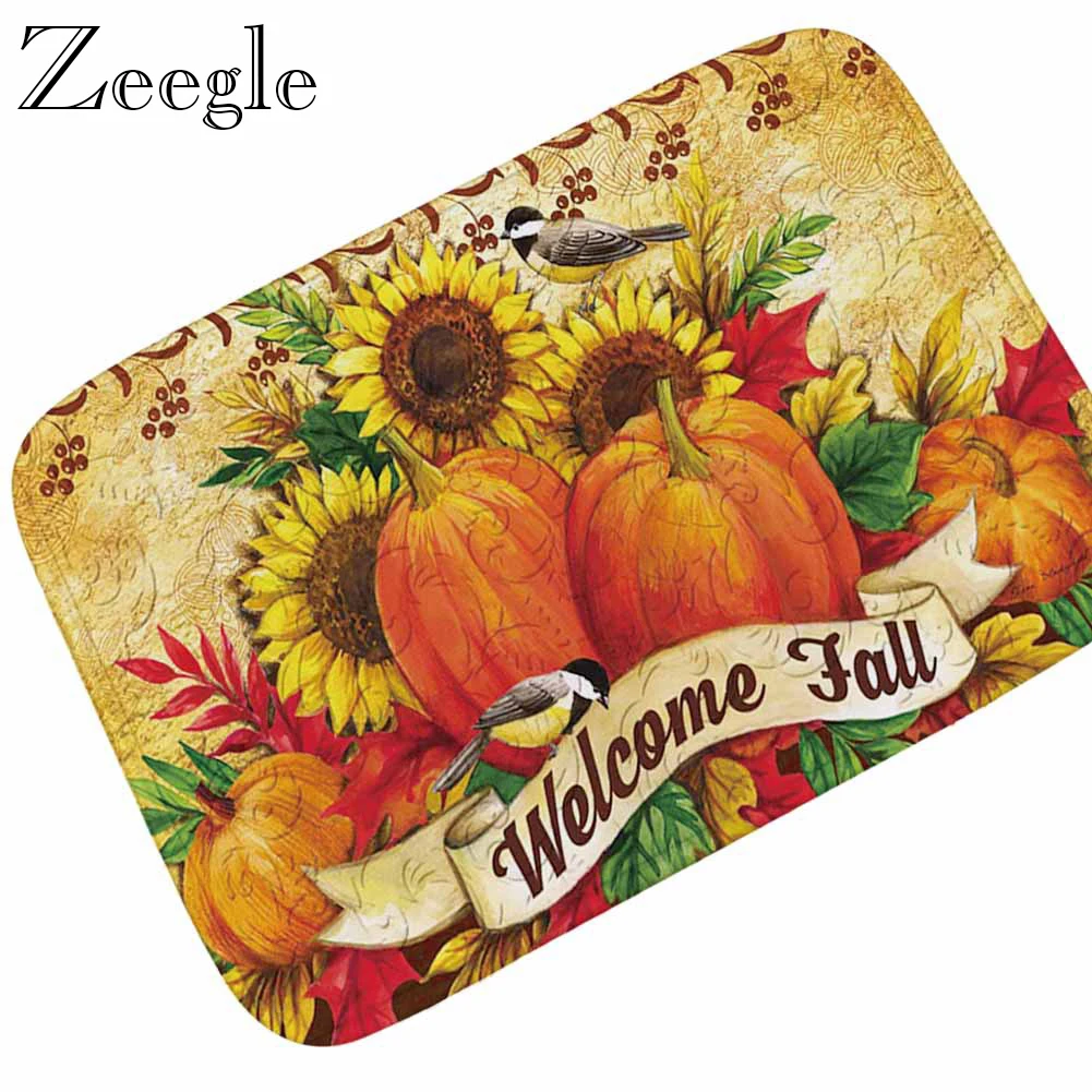 Zeegle Door Mat Doormat Anti-slip Kitchen Carpet Outdoor Mat Absorbent Shower Rug Indoor Mat Carpet Washable Living Room Rug