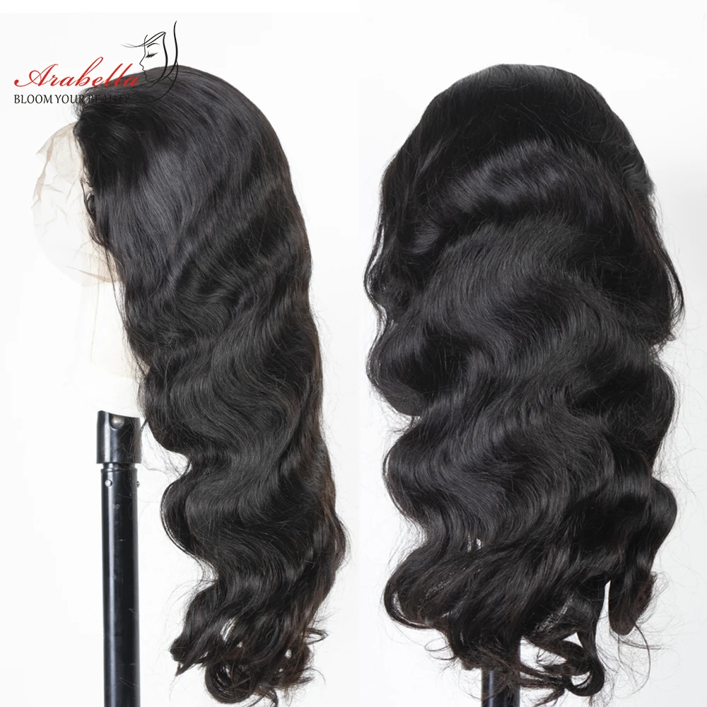 Transparent Lace Wigs Lace Front Human Hair Wigs ARABELLA Remy Hair Pre Plucked Brazilian Body Wave HD Lace Frontal Wig