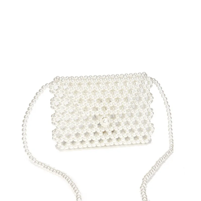 

2019 New Style Pearl Bag Women's Shoulder Bag Fashion Shoulder Bag INS Online Celebrity Handmade Woven Bag