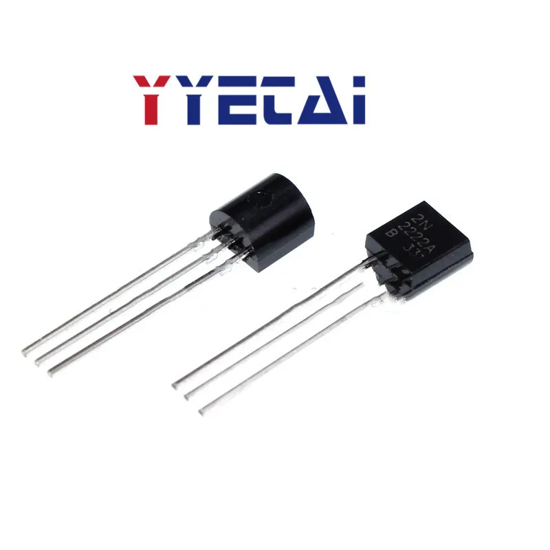 

TAI 200PCS Inline 2N2222 0.6A/30V NPN Low Power Transistor TO-92 Transistor
