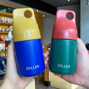 

Fashionable Vibrant Contrast Color Portable Buckle Insulation Cup Adult Sports Anti-fall Personality Solid Color Insulation Cup