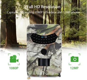 

12MP HD 1080P Hunting Trail Camera Video Wildlife Scouting IR Night Vision Cam