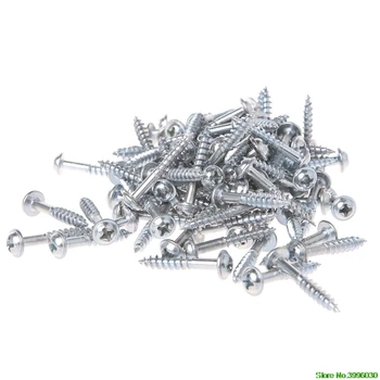 

100Pcs M4-25 High Strength Oblique Hole Self-tapping Screws For Pocket Hole Jig