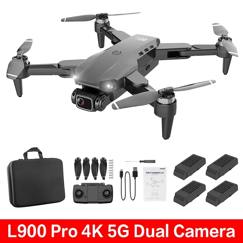 L900 Pro Drone 4K Двухъядерный Intel HD Камера Дрон с FPV 28 мин Время полета бесщеточный