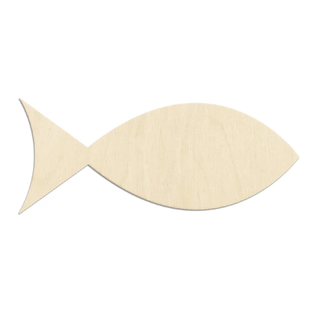 Set of 50 Sea Fish Cutout Unfinished Wood Fish Shaped Sea Ocean