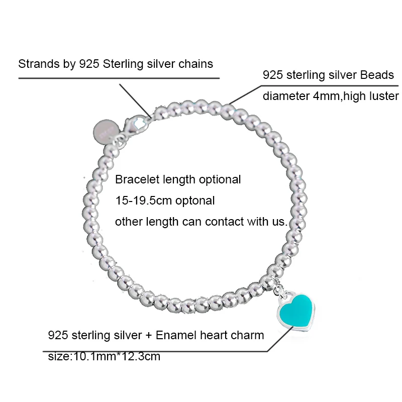 925 Sterling silver beads bracelet (1)23