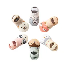 1 пара, детские Нескользящие носки-тапочки, мягкие милые дышащие теплые носки для дома, B2Cshop