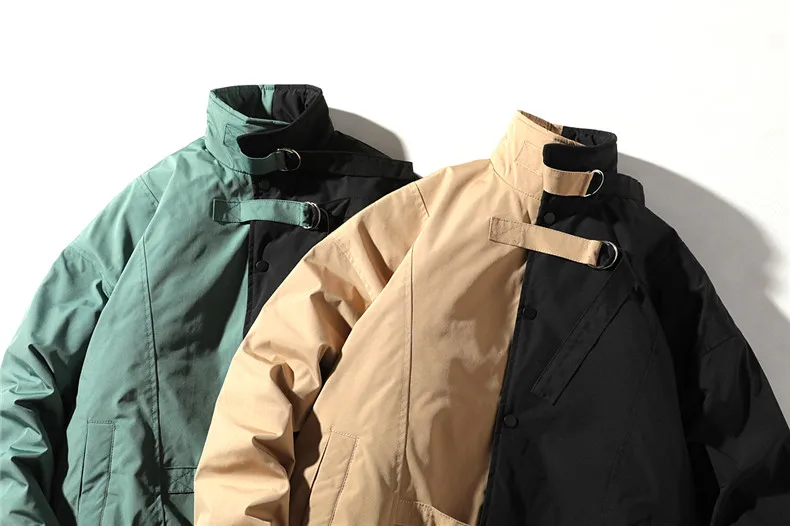 Una Reta, мужская зимняя куртка, Новая Стильная парка в стиле пэчворк размера плюс, пальто в стиле хип-хоп, Мужская одежда, Харадзюку, уличная куртка для мужчин