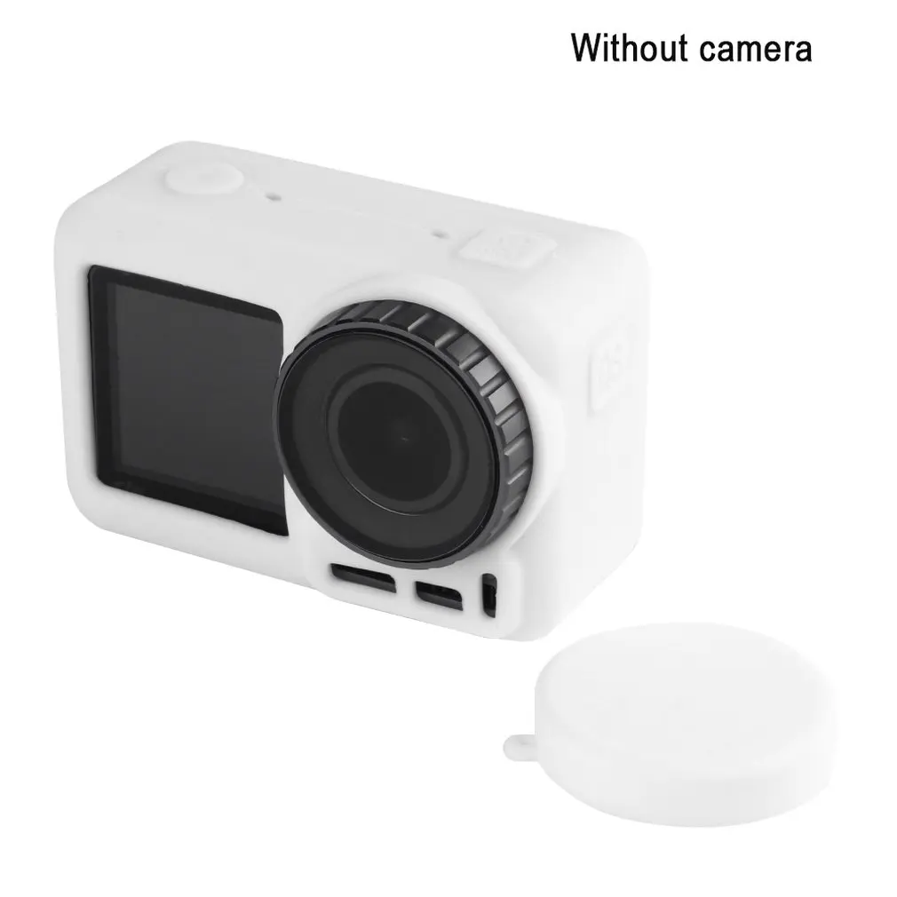 Для Dji Osmo Action подводная спортивная камера силиконовый чехол для камеры Защитная крышка для корпуса Аксессуары для камеры - Цвет: Белый цвет