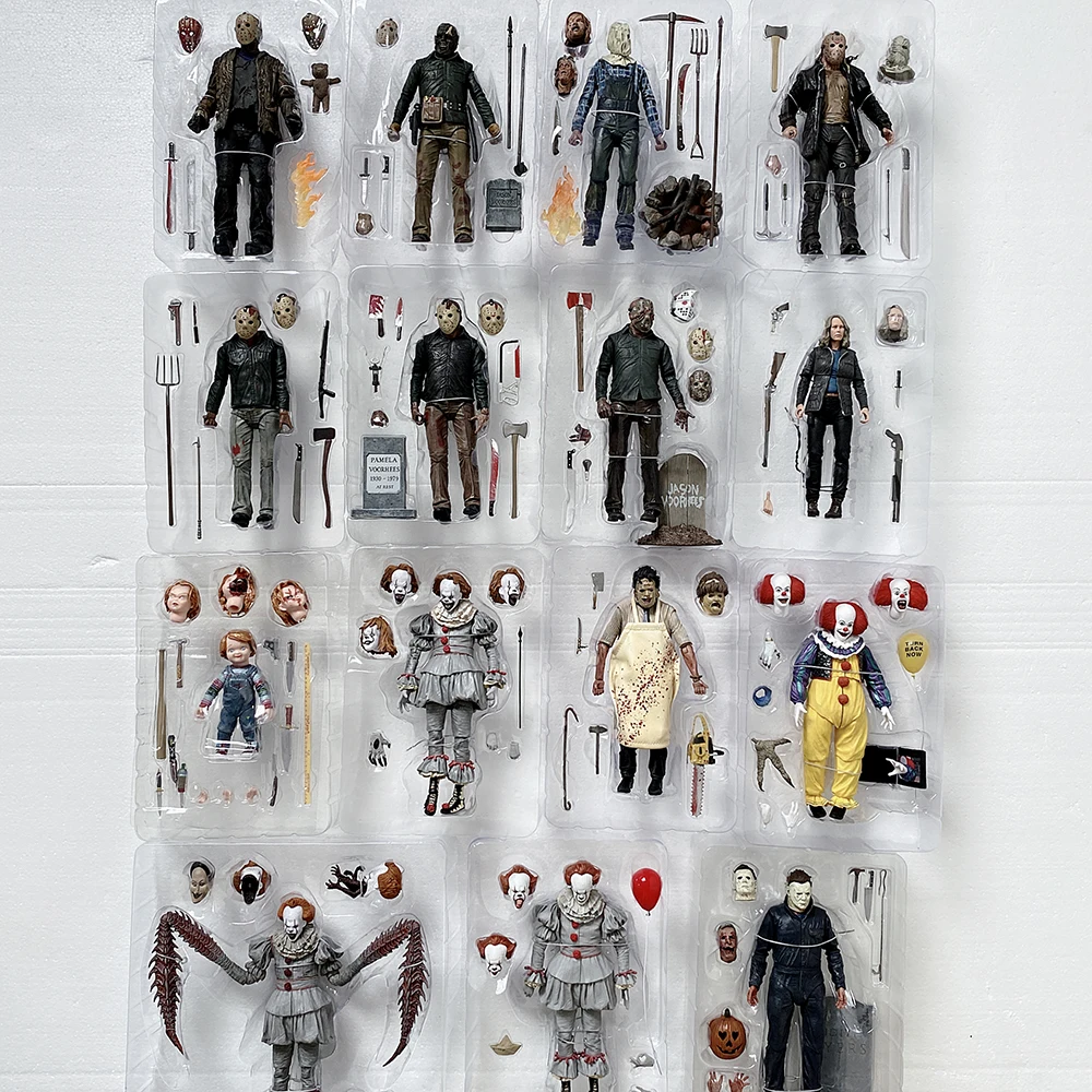 NECA The 13th Friday Jason Freddy Krueger Leatherface Chainsaw John Carpenter's Michael Myers IT Pennywise Joker Action Figure