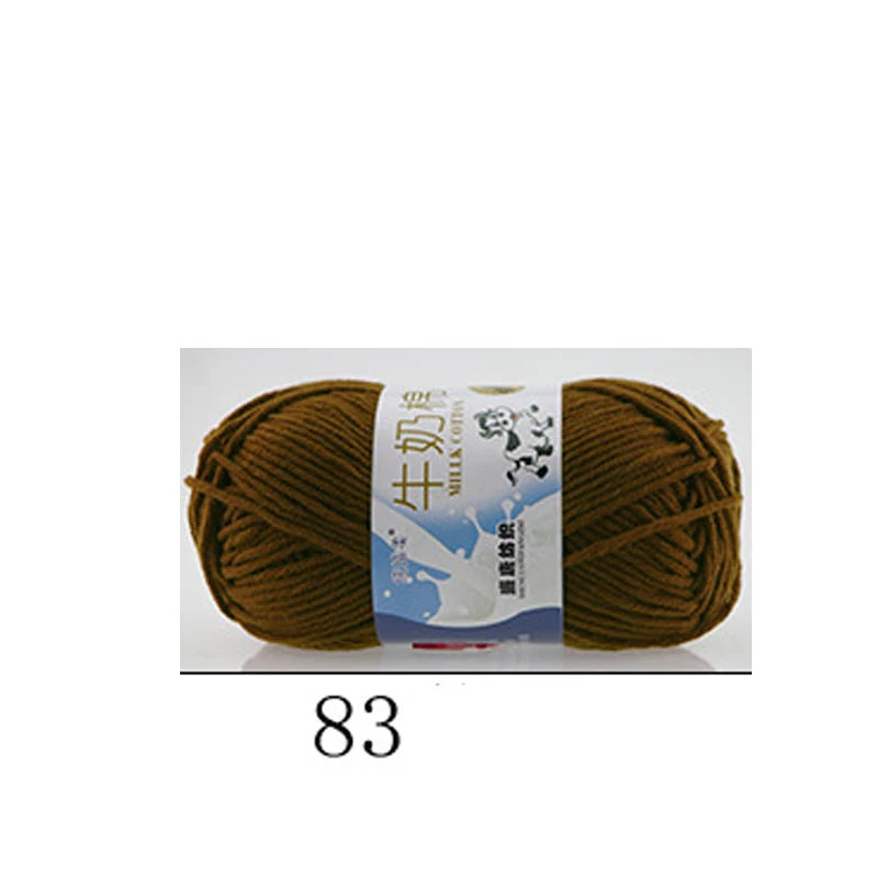 a83 1 шт., 50 г молочный хлопок, 5 слойная пряжа, мягкая пряжа для вязания крючком, пряжа для малышей, пряжа для вязания, шерсть, дешевая ручная вязка крючком, свитер B9MX0008 - Цвет: a83