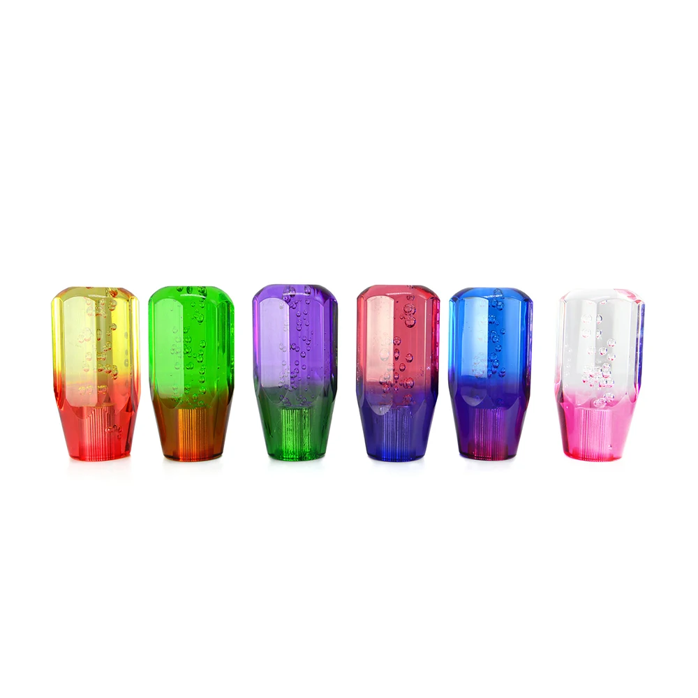 1 Pz 10Cm Plexiglass Modifica Auto Testa Del Cambio Gear Head Gear Crystal Handball Con Luce Wave Stick Head Doppio Colore