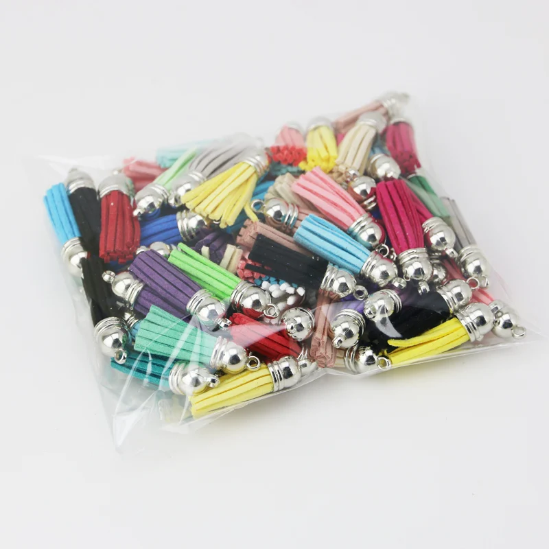 (100 개/갑) Purl Macrame DIY 쥬얼리 키 체인 핸드폰 스트랩 펜던트에 대한 술 빈티지 가죽 프린지