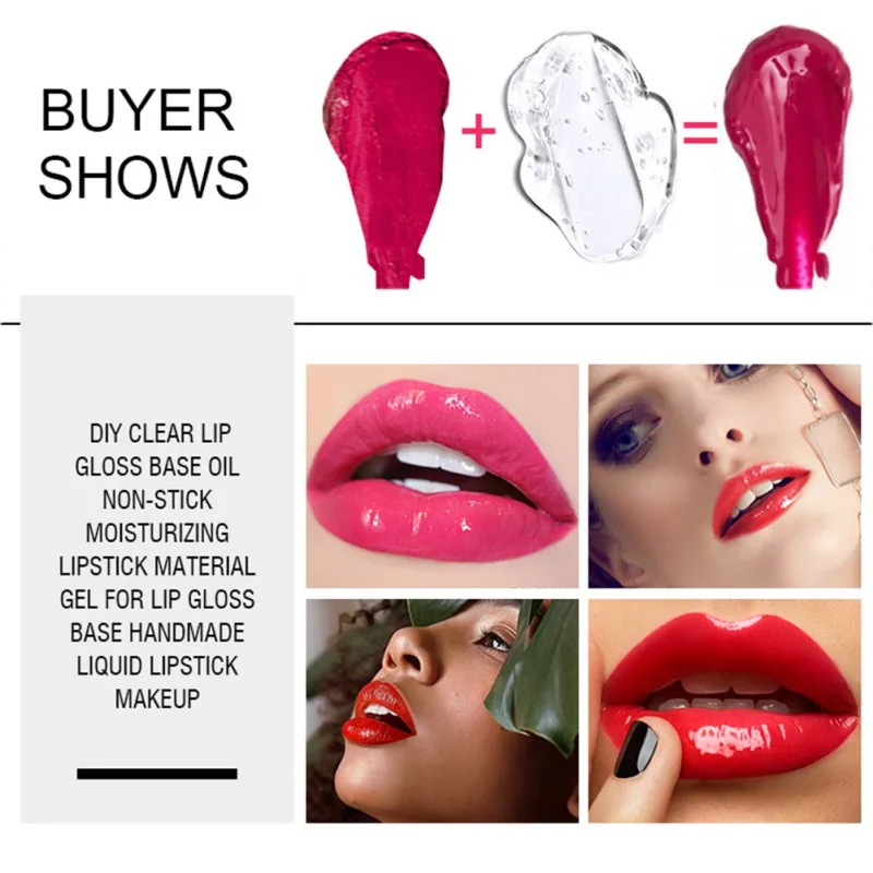 DIY Clear Lip Gloss Base gel Oil DIY Moisturizing Lipstick Material Base Gel for Lip Gloss Base Handmade Lip Balms Makeup
