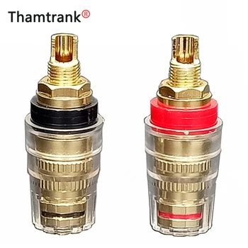 

5Pairs/10pcs Banana Plug Jack Binding Post Terminal Gold Plated Banana Plug Socket Terminals Amplifier Speaker Connector