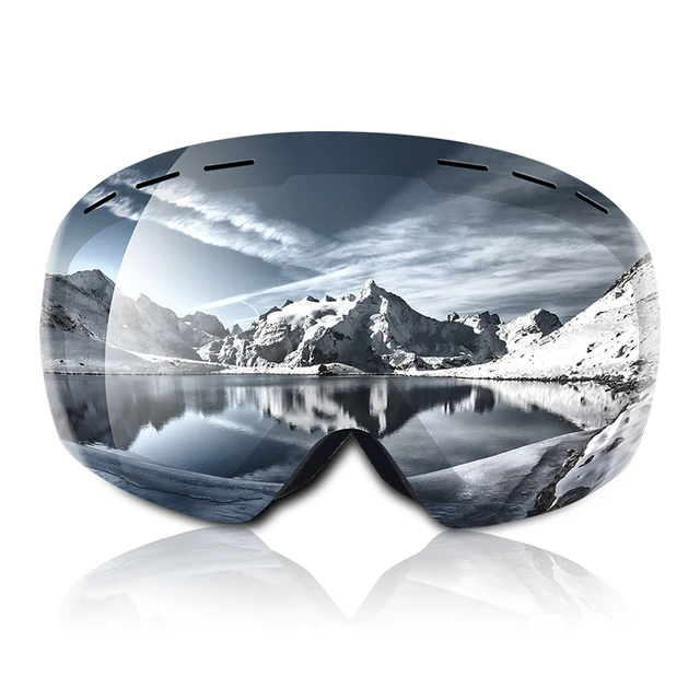 US $16.34 Ski goggles UV400 spherical double layers antifog Protection keep warm big lenses snow glasses sno