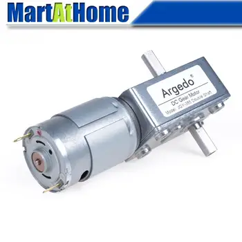 

JGY385 Double Shaft Worm DC Gearmotor Speed Reduction Motor Self-locking 6V 12V 24V DC 8~214 RPM 1~30 KG.CM