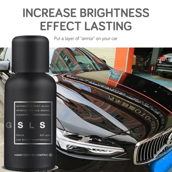 

New For GSLS High Gloss Ceramic Car Coating Kit Liquid Window Windshield Glass Nano Plated Crystal Ceramic Auto Paint Care 30ML