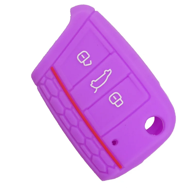 Custodia portachiavi in Silicone per auto Shell Fob per Volkswagen VW Golf 7 Mk7 Skoda Octavia A7 Kodiaq Karoq SEAT Leon Ibiza 3 Key Protector - H5d5afbd07da64f7b88dca5086d3189b40