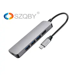 5 в 1 USB3.1 type C адаптер для type C до 3 USB 3,0, HDMI и Быстрая зарядка док-станция питания для MacBook Pro type C USB концентратор/сплиттер