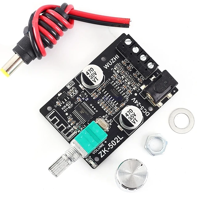 

A7-- For Aluetooth Audio Stereo Module BLE5.0 Digital Amplifier Module 50W+50W Knob Adjust Volume Switch