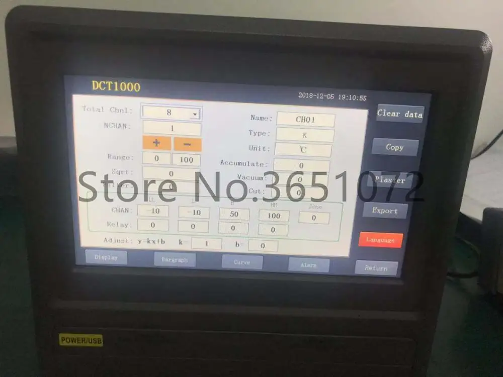 DCT1000 16 устройство для регистрации данных о температуре 10 дюймовый ЖК дисплей с