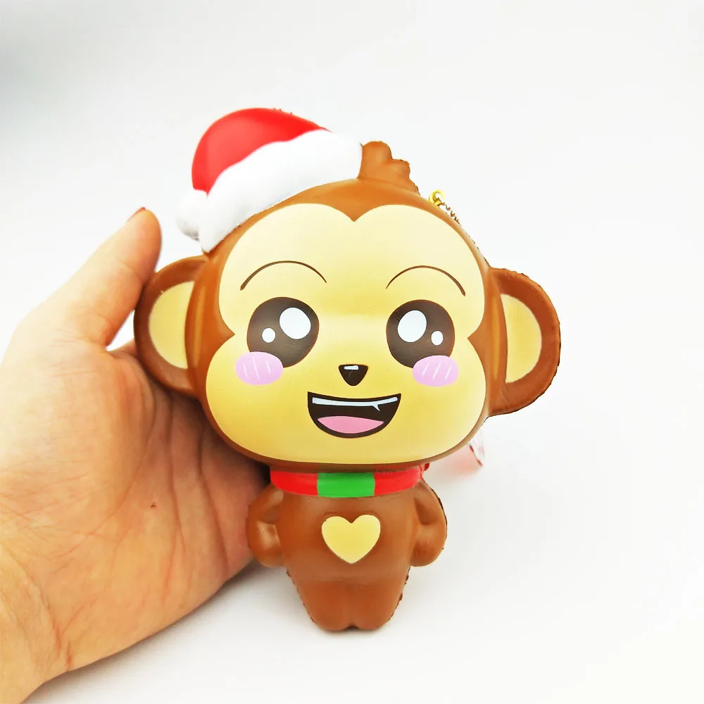 

punimaru Squishy christmas monkey Scent cute Very slow slow rebound Mobile Phone Charm Strap Christmas Gift For Children Kid Toy