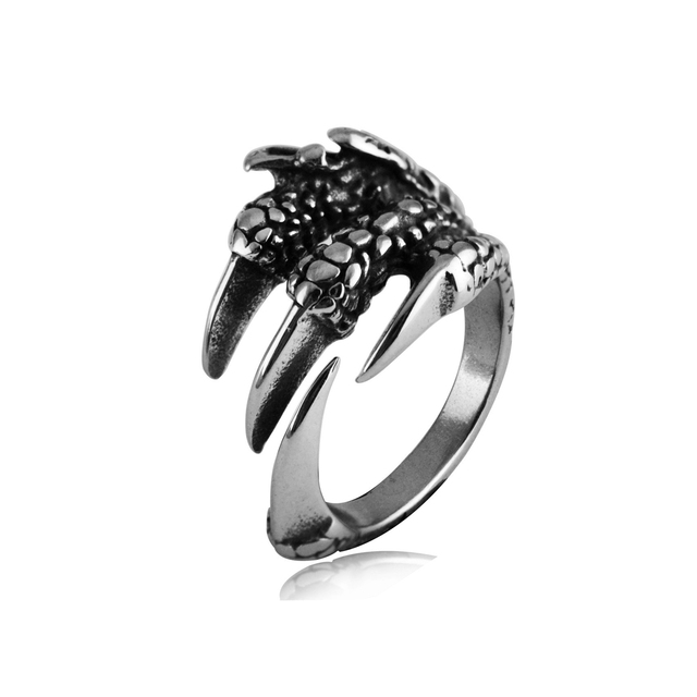 Punk Opening Resizable Dragon Claw Rings Steampunk Hip Hop Personality Finger Jewelry Men Women Alloy Rings
