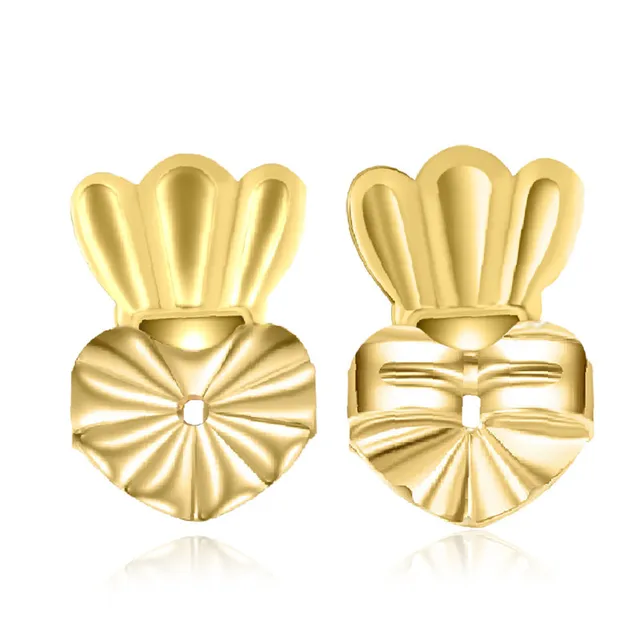 hot sale New magic heart butterfly clover Earring lift Backs Support Hypoallergenic Earrings Lift Lifters Fits All Post Earring gold crown