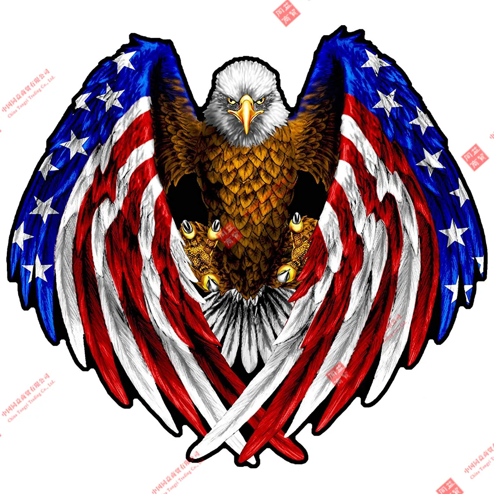 

Personality Bald Eagle USA American Flag Car Truck Window Decal Sticker Vinyl Patriotic Racing Motorcycle Helmet Stickers