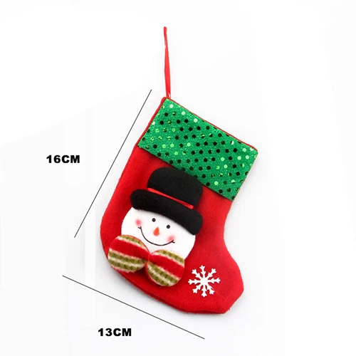 2 Santa Snowman Pendant Christmas Ornaments New Year Socks Christmas Decorations for Home Merry Christmas Tree Decorations Navidad - Цвет: 2