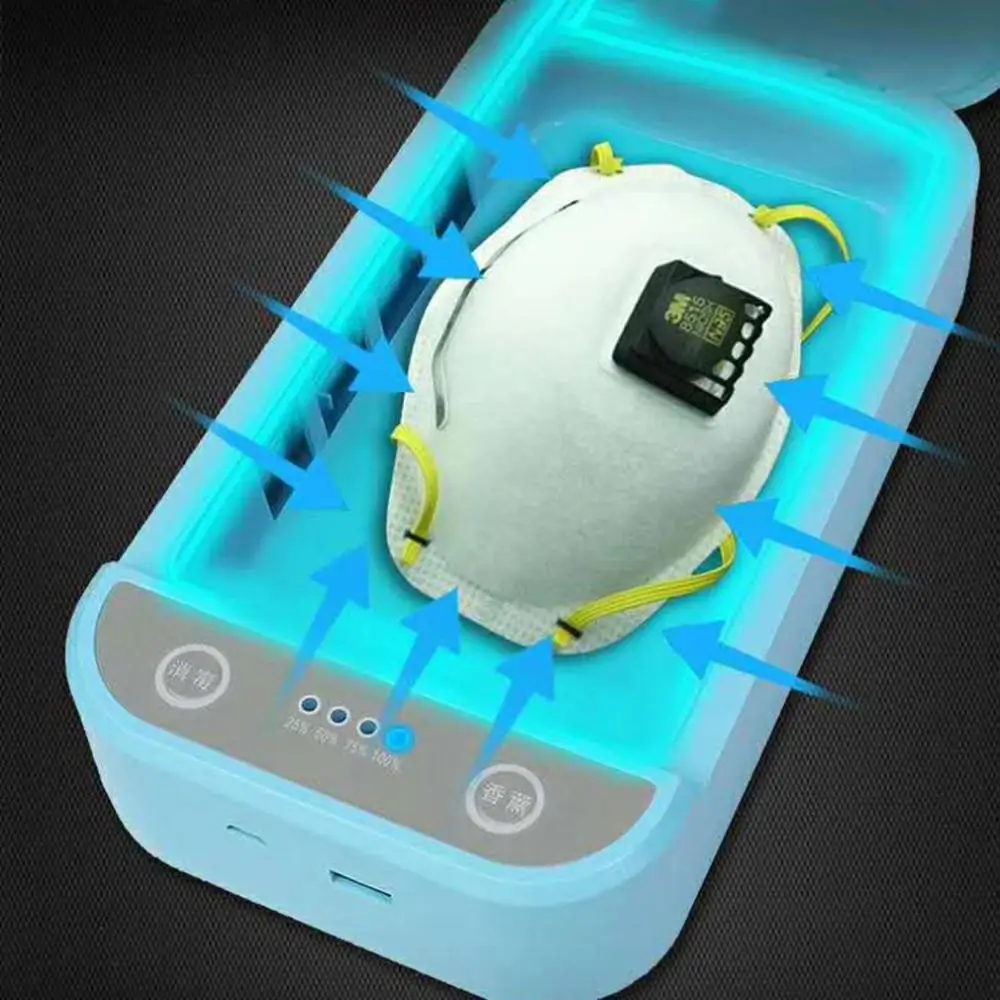 

Uv Light Phone Sterilizer Box Jewelry Phones Cleaner Personal Sanitizer Disinfection With Aromatherapy 10Pcs